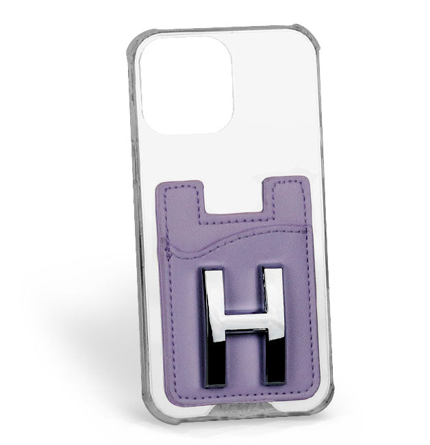 Lilac Card Holder - Vertical Silver